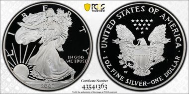2007-W $1 Silver Eagle PR69DCAM