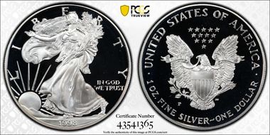 1998-P $1 Silver Eagle PR69DCAM