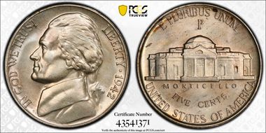 1942-P 5C Silver PR67
