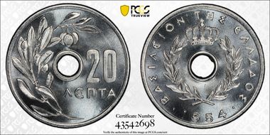 1954 20 Lep KM-79 MS68