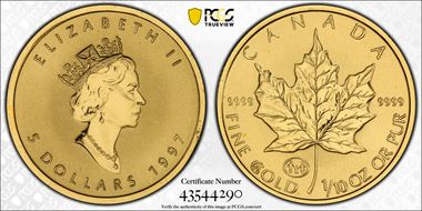 1997 $5 ML Family Privy Gold SP69