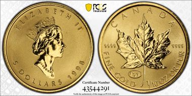 1998 $5 ML Eagles SP69