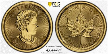 2016 $1 Maple Leaf/Au MS68