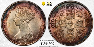1867 Florin S-3892 MS63