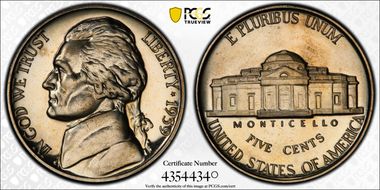 1939 5C Reverse of 1940 PR65