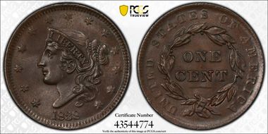 1838 1C N-12 MS65BN