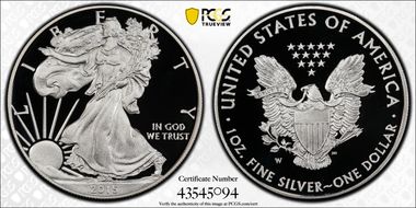 2015-W $1 Silver Eagle PR70DCAM