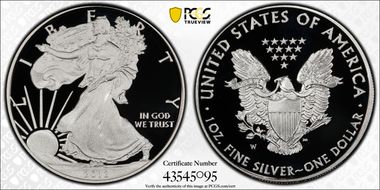 2012-W $1 Silver Eagle PR70DCAM