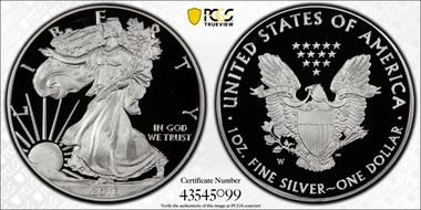 2016-W $1 Silver Eagle 30th Anniversary Lettered Edge PR69DCAM