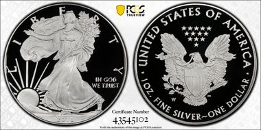2018-W $1 Silver Eagle PR70DCAM