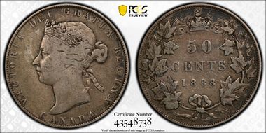 1888 50C VF25
