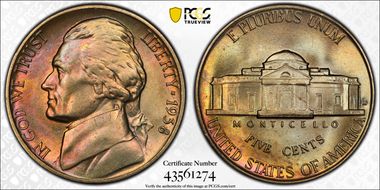 1938-D 5C Jefferson MS66