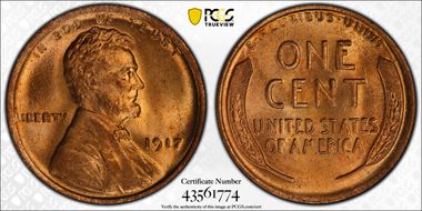 1917 1C MS65+ RD