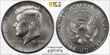 2014-D 50C Silver, 50th Anniversary Set MS69