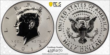 2014-W 50C Reverse Proof 50th Anniversary Set PR69