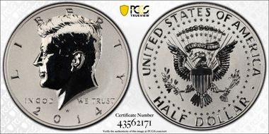 2014-W 50C Reverse Proof 50th Anniversary Set PR69