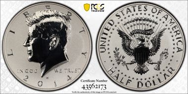 2014-W 50C Reverse Proof 50th Anniversary Set PR66