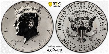 2014-W 50C Reverse Proof 50th Anniversary Set PR68