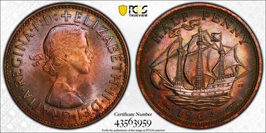 1964 1/2D S-4158 MS64RB