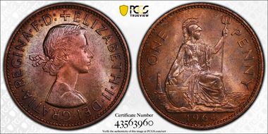 1964 1D S-4157 MS64RB