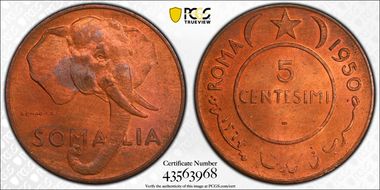 AH1369-1950 5C MS65RB