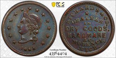 1863 Token F-660B-2, Richards & Co. N1BN