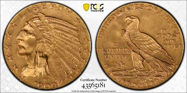 1909-D $5 MS64