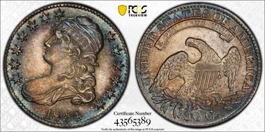 1834 50C O-101, Lg Date, Lg Letters MS64