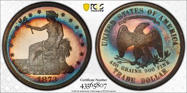 1873 T$1 Trade PR67CAM