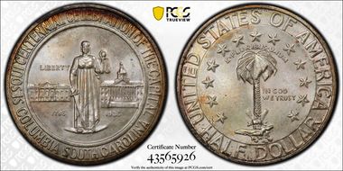 1936 50C Columbia MS68