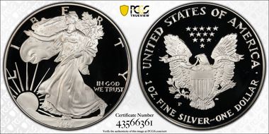 1993-P $1 Silver Eagle PR69DCAM