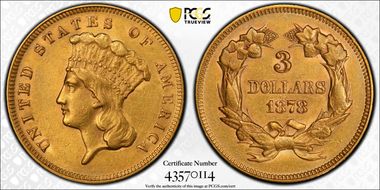 1878 $3 AU55