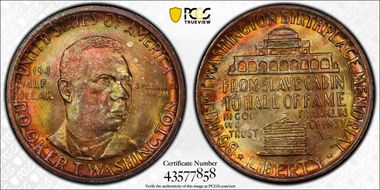 1946 50C Booker T. Washington MS66