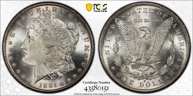 1891-S $1 MS65
