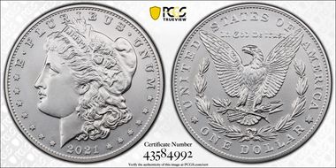 2021-S $1 Morgan Dollar 100th Anniversary MS70