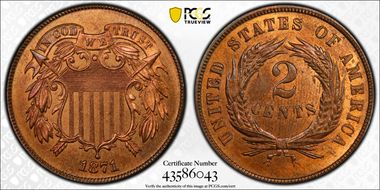 1871 2C MS64RB