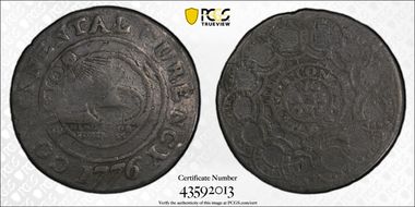 1776 $1 Continental 'Curency', Pewter VG10