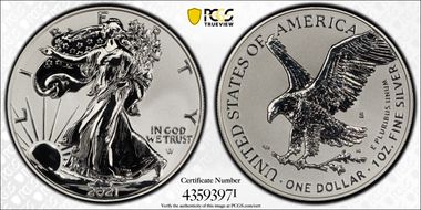2021-S $1 Silver Eagle Rev PR - Type 2 Designer Edition PR69
