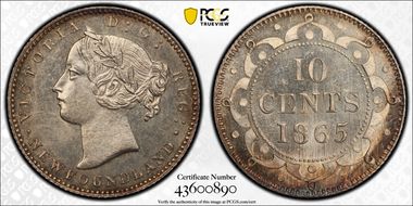 1865 10C Reed Edge SP63