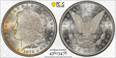 1878 7TF $1 Reverse of 1879 MS64