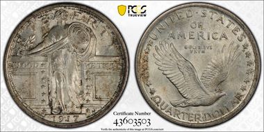 1917 25C Type 1 MS66FH