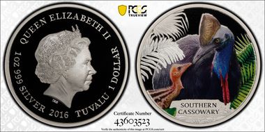 2016 $1 Southern Cassowary PR70DCAM