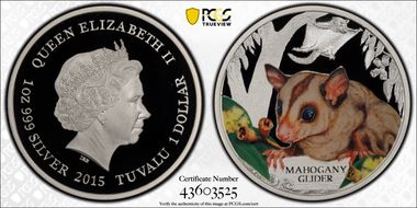 2015 $1 Mahogany Glider PR70DCAM