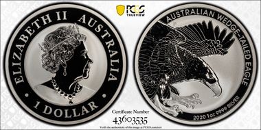 2020-P $1 Wedge-Tailed Eagle MS70