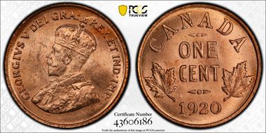 1920 1C Small Cent MS63RD