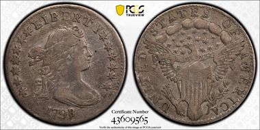 1798/7 10C 16 Star Reverse VF25