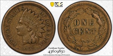 1859 1C VF35