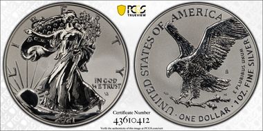 2021-S $1 Silver Eagle Rev PR - Type 2 Designer Edition - First Strike PR70