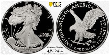 2021-W  $1 Silver Eagle - Type 2 PR69DCAM