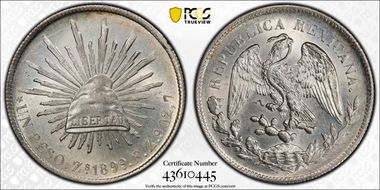 1899-Zs FZ Peso KM-409.3 MS62